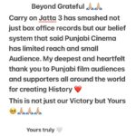 Sonam Bajwa Instagram – Congratulations to all of Us 💕
Carry on Jatta 3 in cinemas near you . ENJOY