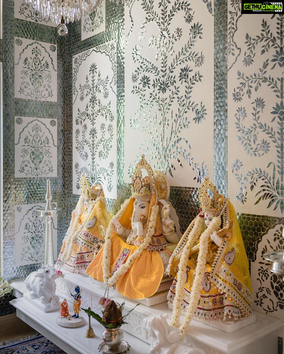 Sonam Kapoor Instagram - Our Vayu turned 1 yesterday. We did a lovely puja and lunch with family. Thank you so much to the universe for giving us our blessing. π¦ #everydayphenomenal #vayusparents Special thanks to @ranipinklove for making a beautiful themed puja and lunch .. love you π₯° Also thank you to @kavitasinghinteriors for the beautiful mandir sheβs given us. Best Aunt in the world π πΈ @feathertreebyaviraj @aviraj π π @__8.00am Delhi, India