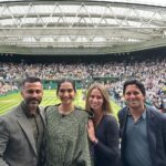 Sonam Kapoor Instagram - What an incredible historical match to watch, with such brilliant company! Congratulations to the insanely talented @carlitosalcarazz and the amazing @djokernole ! @wimbledon #everydayphenomenal Wimbledon Centre Court