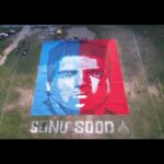 Sonu Sood Instagram - 1.17 Lakh Sq Feet of pure love 🩵 Humbled beyond words. Thanks a ton for your wishes ❤️🙏 Team Indian Creative Unity. Dr Baljinder and team. @artist_baljinder