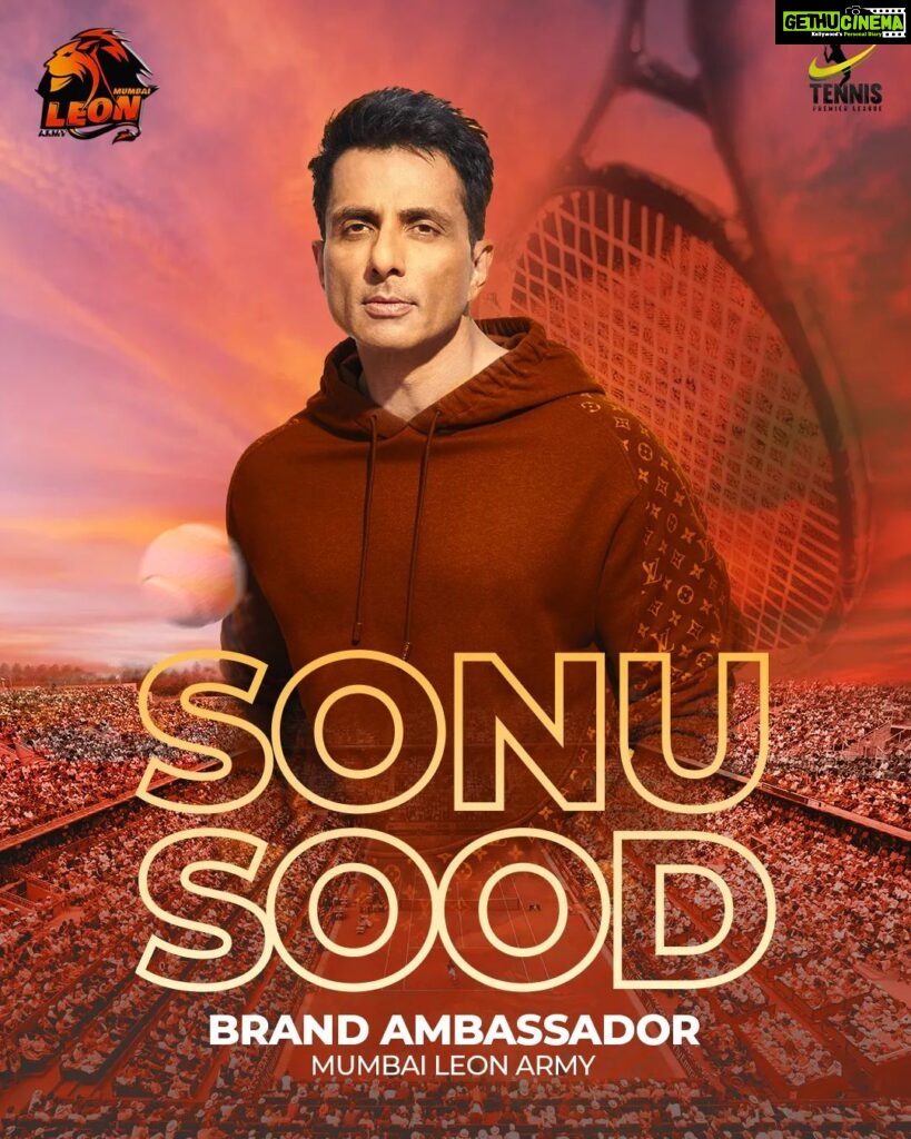 Sonu Sood Instagram - We are thrilled to welcome Mr. Sonu Sood to Mumbai Leon Army Family as our dynamic Brand Ambassador. ✨ Mr.Sonu Sood from being a talented actor in the film Industry to becoming a hope for a lot of people stuck during lockdowns. Mumbai Leon Army welcomes you.💫 . . . #ajamaidaanmein #mumbaileonarmy #feeltheroar #tennisplayer #tennis #ennisplayer #tennislife #sport #atp #tenis #tenniscourt #sports #ennislove #wimbledon #wta #tennisfan #tennistraining #instatennis #tenniscoach #atptour ##ennisworld #tennismatch #tennistime