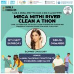Sophie Choudry Instagram - Take a small step to make a big change! Join me on 16th September, Saturday morning 7:30am with the @bhamlafoundation @earthpoetry_india to help save OUR MITHI River💚 @kiren.rijiju @official.anuragthakur @shombi.sharp @narwekarrahulmla itsrahulshewale #cleanathon #mithirivercleanup #doyourbit