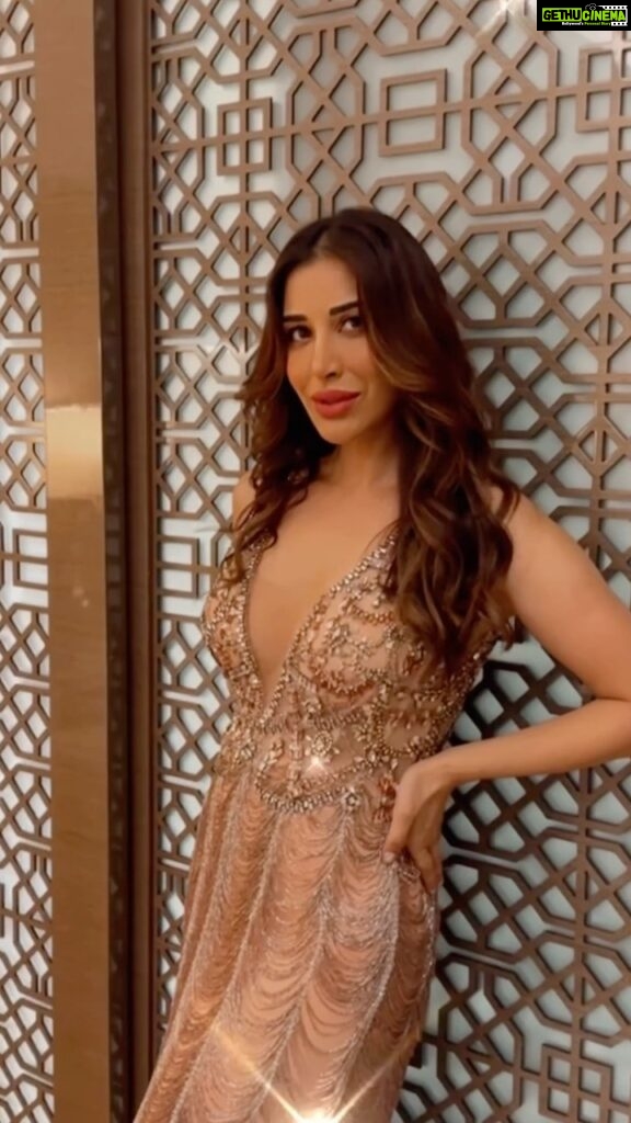 Sophie Choudry Instagram - When she glitters & glows after the show🎤🤌🏼💎 Love this @monishajaising gown HMU @harryrajput64 Styling @anshikaav assisted by suvidhi, roshi, tanisha #giglife #redcarpetstyle #styleinspo #sophiechoudry #monishajaising #withyou #trendingsongs