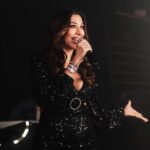 Sophie Choudry Instagram - Flashing lights is all she ever wanted🪩 🎤 🎶 #giglife #stagestyle #dubai #sophielive #lovewhatido #gorihai #ekpardesimeradillegaya #sophiechoudry MARQ Club Dubai