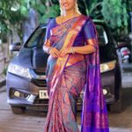 Sridevi Ashok Instagram - Many people have different wishes, mine is having different types of sarees for all occasions. Thanks @abarnasundarramanclothing for this beautiful blouse pattern stitched in a very short span of time . Blouse : @abarnasundarramanclothing Saree : @maa.boutique28 #sareefortradition #sareelove #sareedraping #sareecollection