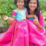 Sridevi Ashok Instagram – May the divine blessings of Durga Ma bring happiness and success to your life. May this auspicious festival bring light, happiness, and prosperity into your life. Happy Vijayadashami 🫶❤️🙏

Mom & Daughter combo dress : @io__fashion 
Photo : @ashok_chintala