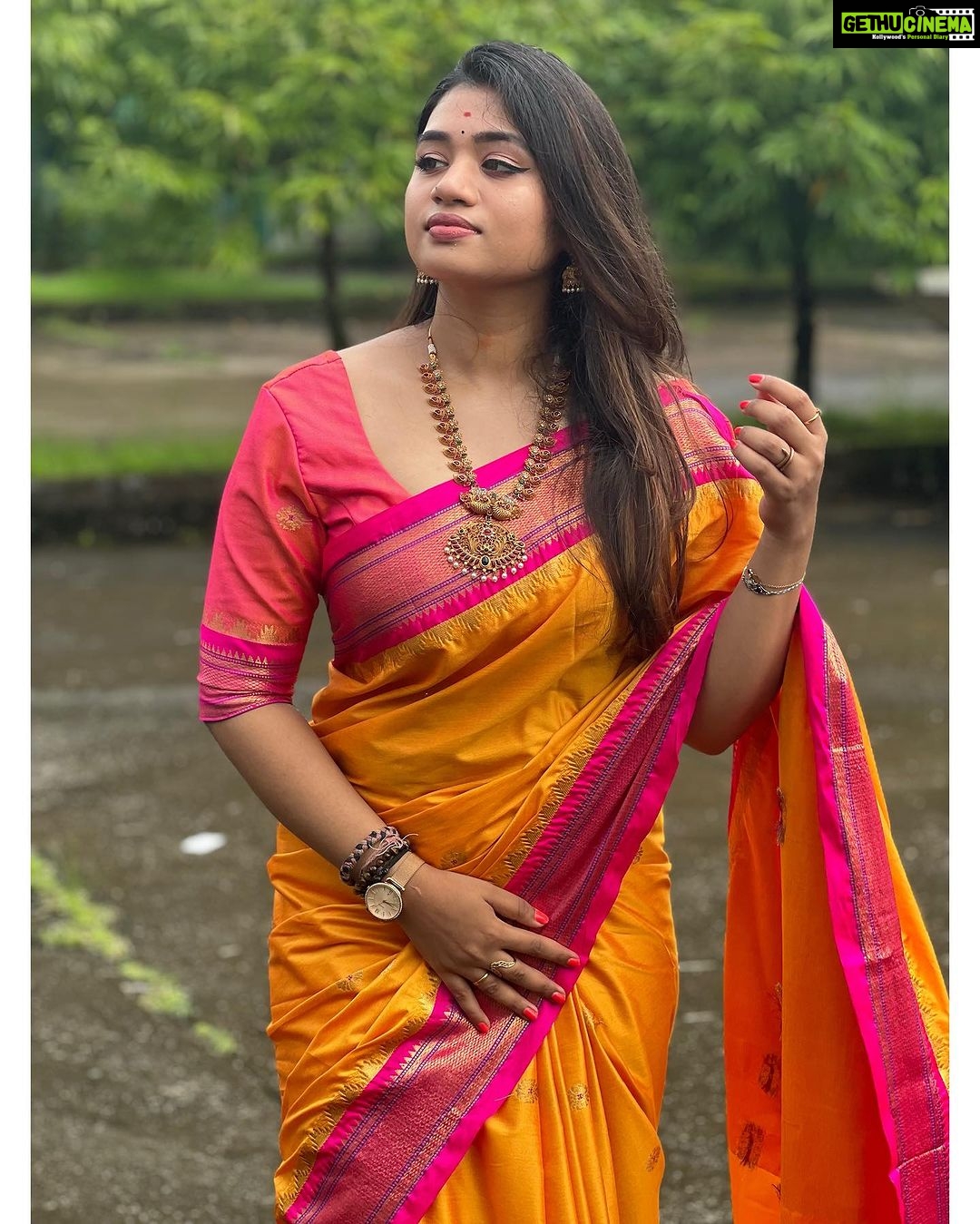 Srinisha Jayaseelan Instagram - Saree >>>>>>> Myanmar you were great💜❤️😍 Thanks for this beautiful saree @house_of_haadiya 💜❤️🧿 Myanmar,Burma