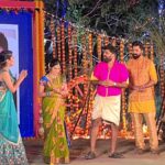 Srithika Instagram – Semai fun round 
Celebrating @itsyuvan hits for @suntv pongal show along with amazing singer @srithika_saneesh @igkaushick @pavithralakshmioffl @fromakila @guhanshanmugamofficial Mgr Janaki School Saligramam