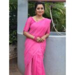 Srithika Instagram – “Pink is a beautiful color, because it is one of the colors that the sun makes at twilight and in the dawns.” – C. Joybell C.
.
Wearing @designcloud_boutique 
.
#pink
#color
#saree 
#aaokkatiadakku 
#shootingspot 
#shootingmode Hyderabad