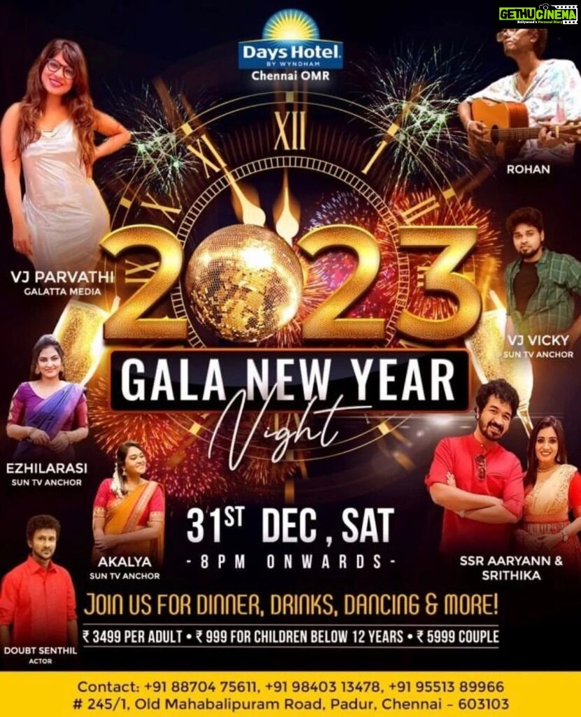 Srithika Instagram - NEW YEAR EVENT 2022-2023 Welcoming you all for this event. It's going to be a fun filled evening with Dance, Music and amazing Food. Don't miss it. Waiting to see you all at the venue 💐👍🏻 #newyear #event #evening #fun #music #dance #performance #singing #food #omr #bookyourtickets #dontmissout