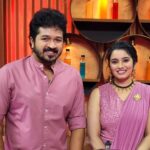 Srithika Instagram - Guess the show that we attended 😉 Coming soon in @suntv Don't miss the fun😎 . With @ssr_aaryann . #suntv #show #fun #comingsoon #guess #pink #samecolor #twinning Chennai, India