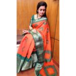 Srithika Instagram - ORANGE 🧡 is the color of autumn, spice form and design. Deepened, it become exotic and exciting. If ORANGE is your choice, you have abundant energy with an eye for structure and organization. Your social nature finds you surrounded by family and friends. . Saree @annie_boutique55 . #saree #orange #magarasi #photoshoot #comfortable #photoshootinbetween Chennai, India