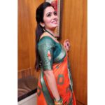 Srithika Instagram - ORANGE 🧡 is the color of autumn, spice form and design. Deepened, it become exotic and exciting. If ORANGE is your choice, you have abundant energy with an eye for structure and organization. Your social nature finds you surrounded by family and friends. . Saree @annie_boutique55 . #saree #orange #magarasi #photoshoot #comfortable #photoshootinbetween Chennai, India