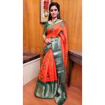 Srithika Instagram - ORANGE 🧡 is the color of autumn, spice form and design. Deepened, it become exotic and exciting. If ORANGE is your choice, you have abundant energy with an eye for structure and organization. Your social nature finds you surrounded by family and friends. . Saree @annie_boutique55 . #saree #orange #magarasi #photoshoot #comfortable #photoshootinbetween Chennai, India