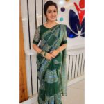 Srithika Instagram – GREEN is the prime color of the world and that form which it’s loveliness arises💚💚💚
.
Saree @annie_boutique55 
.
#saree #green #color #lovely #shooting #geminitv Hyderabad