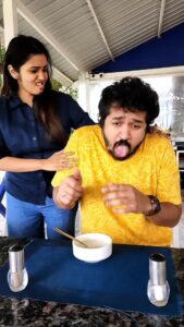 Srithika Instagram - Ice-crasam 🍲 saapdunga 😍
.
With @ssr_aaryann 
.
#Ice-crasam #reels #tamilreels #reelsinstagram #parithabangal #sudhakar #gopi #comedy #trending #tamilcomedy #eating #food #creativity #creativityfood