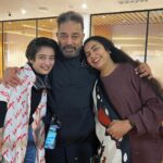 Suhasini Maniratnam Instagram - Leaving on a jet plane. And who I run into. …..Family (and what E at that ) on the same flight. Surprises are too wonderful.