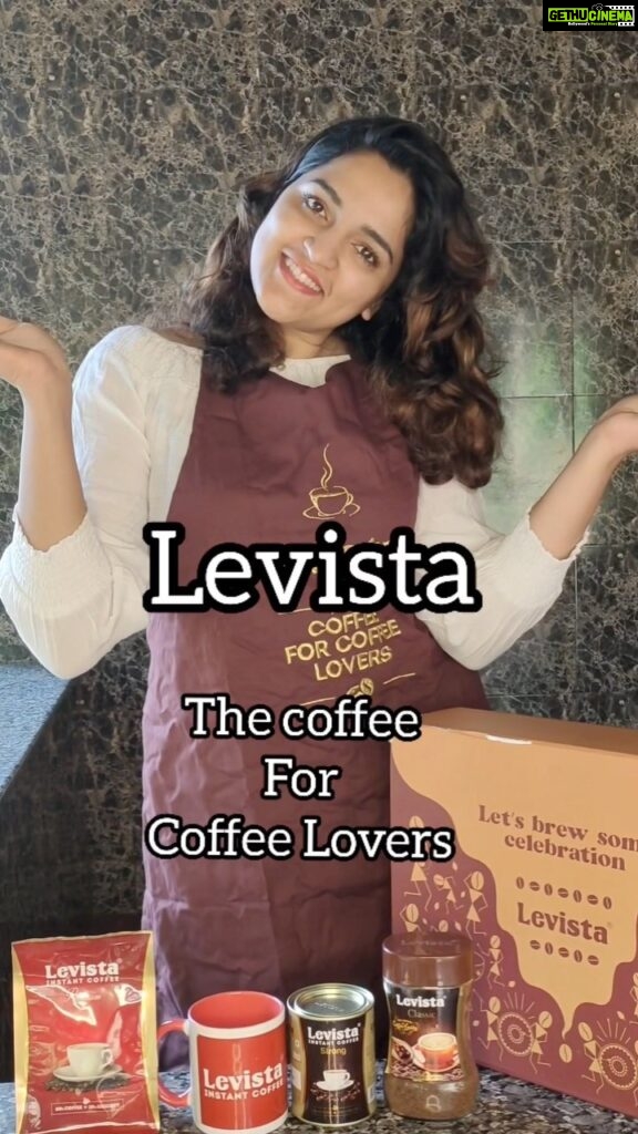 Sukrutha Wagle Instagram - @sukrutha_wagle can't get enough of our coffee and is utterly obsessed with all of the Levista flavours!! It's her daily dose that keeps her running energetically. Our finest Arabica and Robusta beans offer a heavenly aroma and taste, from the very first to the last sip! and which will completely make you fall in love with Levista crazily. Tag your friends who want to try all of Levista's flavours in various coffees! #Levista #LevistaCoffee #InstantCoffee #DoubleTheMagic #Chennai #Bangalore