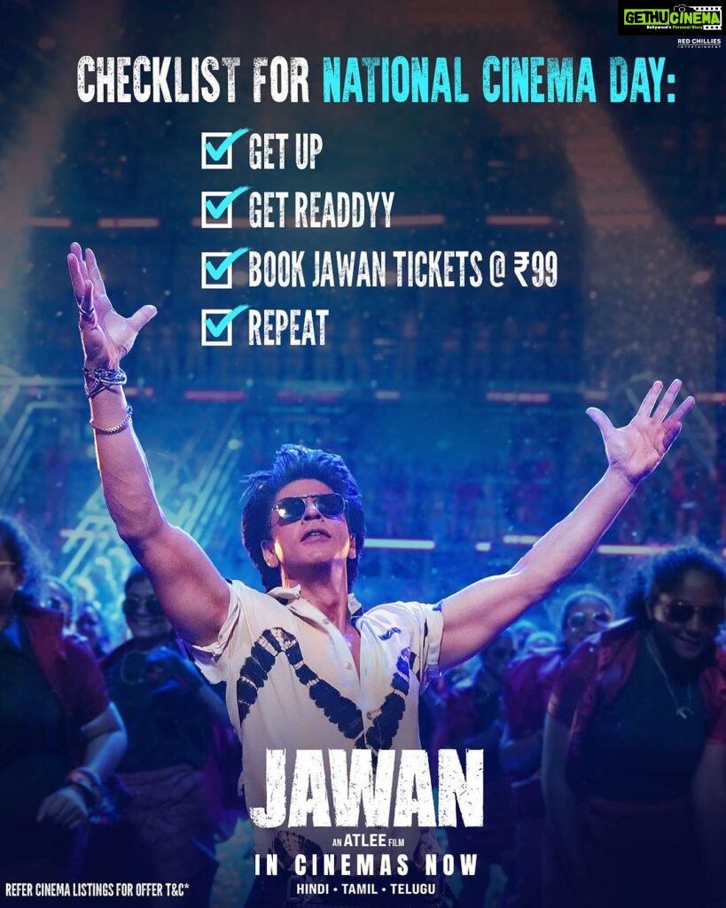 Sunil Grover Instagram - It’s time to put a ✅ on the #NationalCinemaDay checklist… READDYYY? 🤩 Witness the world of Jawan at just ₹9️⃣9️⃣❗🔥 Book your tickets now! https://linktr.ee/Jawan_BookTicketsNow Watch #Jawan in cinemas - in Hindi, Tamil & Telugu.