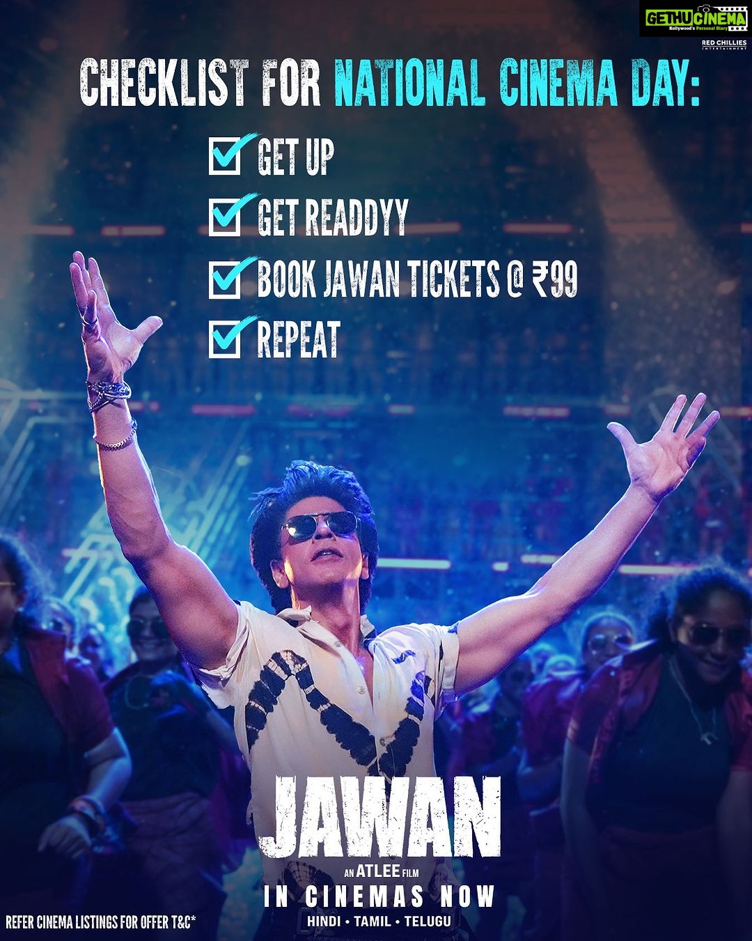 Sunil Grover Instagram - It’s time to put a ✅ on the #NationalCinemaDay checklist… READDYYY? 🤩 Witness the world of Jawan at just ₹9️⃣9️⃣❗🔥 Book your tickets now! https://linktr.ee/Jawan_BookTicketsNow Watch #Jawan in cinemas - in Hindi, Tamil & Telugu.