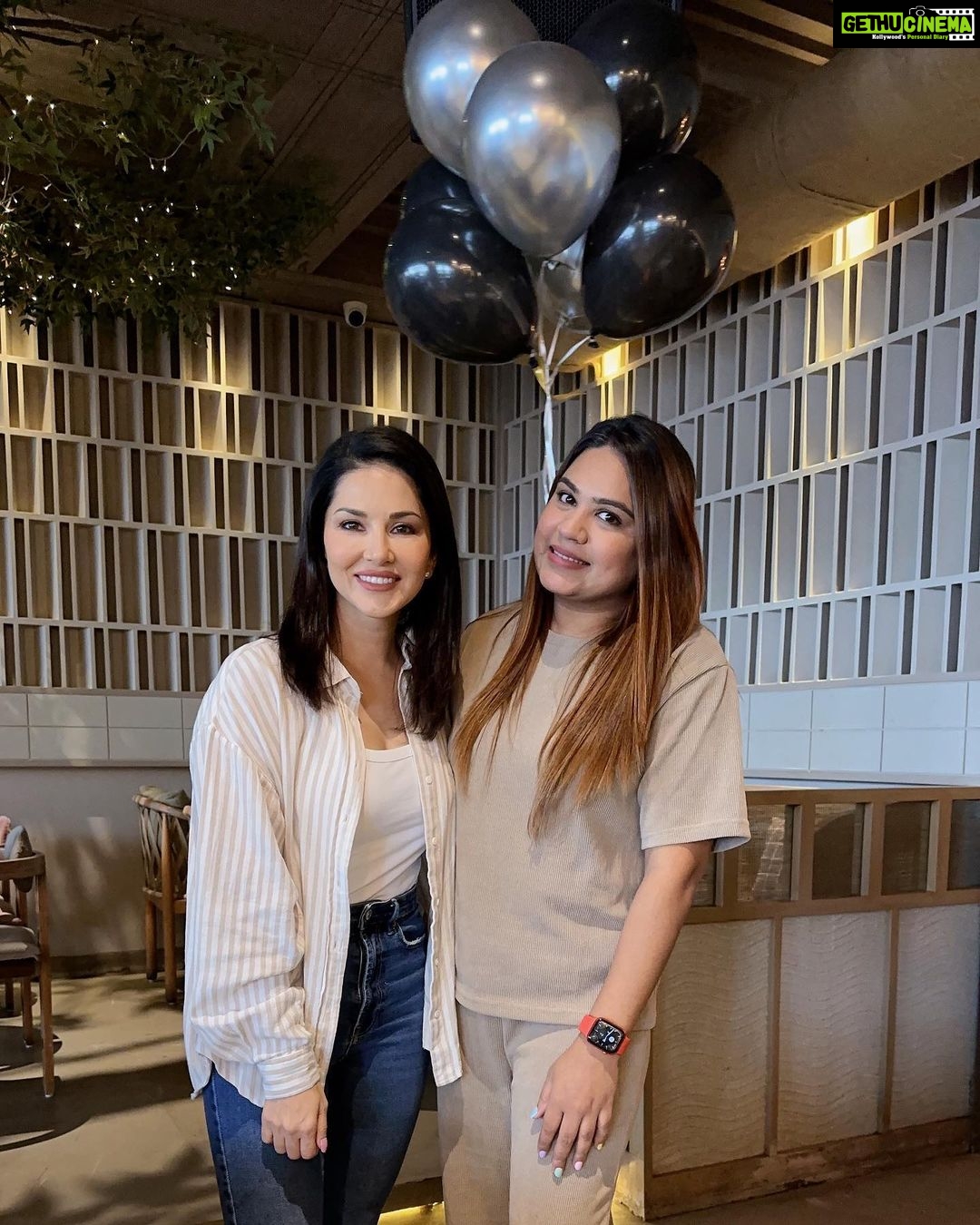 Sunny Leone Instagram - Love you! Finally got to celebrate properly together. Happy birthday @doll_0229 hope we stay this silly forever!