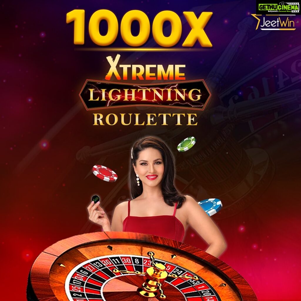 Sunny Leone Instagram - Are you ready for the ultimate gaming thrill? Join @jeetwinofficial to play the electrifying game of Xtreme Lightening Roulette! Sign up now and Start Playing! Join today via the link in my story #Jeetwin #Sunnyleone #Roulette #Bonus