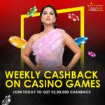Sunny Leone Instagram – Weekly Cashback Bonanza. Join @jeetwinofficial today to get ₹2,00,000 in weekly cashback on Casino games. Play big and win Big!

Join today via the link in my story

#Jeetwin #Sunnyleone #Cashback #Bonus