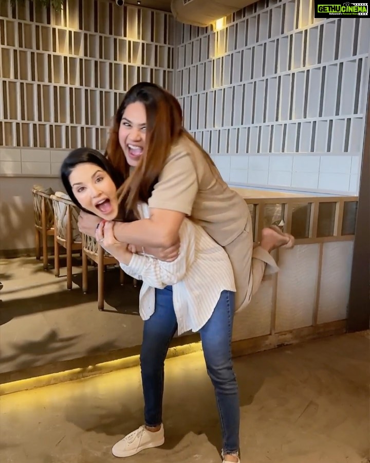 Sunny Leone Instagram - Love you! Finally got to celebrate properly together. Happy birthday @doll_0229 hope we stay this silly forever!