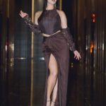 Sunny Leone Instagram - Awards night! Outfit by @nirmooha Earrings by @goldenwindow Rings by @esmecrystals @ascend.rohank Styled by @hitendrakapopara Style team @tanyakalraaa Hmu @scottfbeauty @jeetihairtstylist