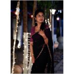Supritha Instagram - 🖤💖🖤💖🖤💖🖤💖🖤 . 🥻 @elegant_threads_by_salma . 🖼 @_supritha_9 💖 . #elegantthreads#salmazad#sareecollection#blacksaree#handwork#georgettesaree#puregeorgette#customization#indiawideshipping#worldwideshipping📦✈️