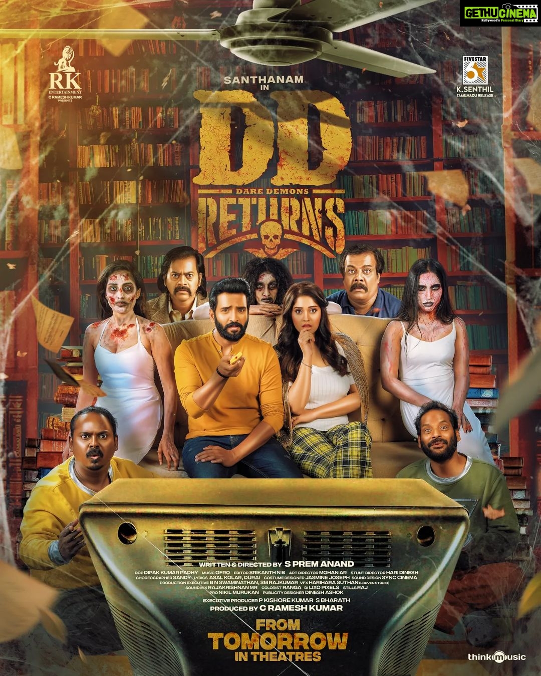 Surabhi Instagram - #DDReturns Worldwide in Theatres from Tomorrow Are you all excited? π» @santa_santhanam @premanand031 @dopdeepakpadhy @rkentrtaiment @circleboxofficial @onlynikil @masoomshankarofficial @dineshashok_13 @simran_jha_1111 @jasminejoseph07 @thinkmusic #DDReturns28thJuly π½