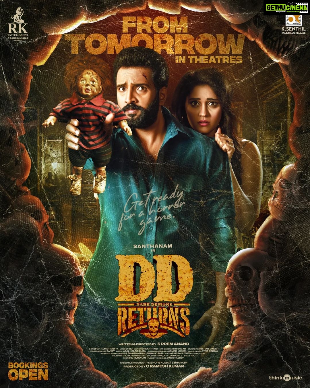 Surabhi Instagram - #DDReturns Worldwide in Theatres from Tomorrow Are you all excited? π» @santa_santhanam @premanand031 @dopdeepakpadhy @rkentrtaiment @circleboxofficial @onlynikil @masoomshankarofficial @dineshashok_13 @simran_jha_1111 @jasminejoseph07 @thinkmusic #DDReturns28thJuly π½