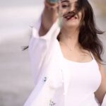 Surabhi Santosh Instagram - Wild spirit, soft heart 🕊 Video: @anandu._ps Styling : @kavithasantosh29 Edit : Moi. #BeachShoots #vypinbeach #sunriseshoot #whiteoutfit #wildandfree