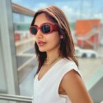 Surbhi Chandna Instagram - Location Courtesy - Aerobridge White on White Airport Look - @srstore09 Shades @prada Gifted by @pranavi_chandna 🤎