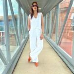 Surbhi Chandna Instagram - Location Courtesy - Aerobridge White on White Airport Look - @srstore09 Shades @prada Gifted by @pranavi_chandna 🤎