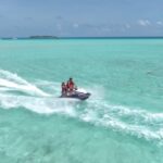 Sushmita Sen Instagram - There can be choppy waters…and smooth sailing!!!😊❤️ Life is truly what you make of it!!!👊 My girls & I ride the waves together…I check out the waters first of course!!!😉😀❤️ #sharing #droneaction #togetherness #happyvibes #family #love #life #memories #maldives 💃🏻 I love you guys!!! #duggadugga 😍😁 🎶 @shamoonismail 👏