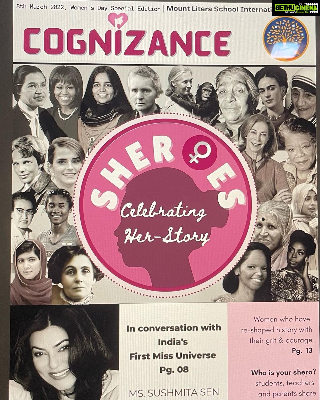 Sushmita Sen Instagram - I proudly present to you my favourite interview!!๐๐โค๏ธ๐ค This is done for Alisahโs School Magazine by the students of the Editorial club. ๐ I was interviewed by a well spoken, superrrr cute grade six student, Avni Pabreja ๐๐คโค๏ธ My hats off to their research, line of questioning & just the depth of their desire to learn!๐๐ค I spoke my heart out of course โฆand then followed the tedious process of transcripts!๐๐ They braved that too!! I love the poem by Adam Attariโฆhow magically he writes!! No wonder Children are my favourite peopleโฆthey bring out such love, kindness, goodness & hope each time!! What a priviledge to be interviewed by them!๐๐โค๏ธ #sharing #honesty #potential #pride #wonder #children ๐๐ Happy Reading!! I love you guys!! #duggadugga ๐๐ถ proud of you Alisah!!!๐