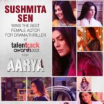 Sushmita Sen Instagram - WOW!!! 😁💃🏻❤️😍👏 Thank you @talentrackofficial for this wonderful honour on my daughter’s birthday!!!😁 A win richly deserved by #TeamAarya 🙏👏💃🏻 Sooooo sooooo special @madhvaniram @disneyplushotstarvip @officialrmfilms 😁💃🏻❤️ I love you guys!! #Aarya 😍 Repost @officialrmfilms with @make_repost ・・・ Congratulations to our very own #Aarya, @sushmitasen47 🙌🏻 @talentrackofficial @disneyplushotstarvip @madhvaniram @amitamadhvani @endemolshineind @singhchandrachur777 @sandeipm @vinraw #SandeepSrivastava @anusinghc @rheaazz @namitdas @sikandarkher @chaudhari_manish @ankurbhatia @alexx_onell @isugandha @priyasha811 @sohaila.kapur #JayantKripalani @florasaini @mayasarao @jagdish_rajpurohit_ @vishwajeetpradhan @strictlyvikas @virenvazirani_ @virtivaghani_ @pratyakshpanwar2011 @gargi_sawant29 @richardbhaktiklein #PalashPrajapati @cre_sumit . . . #awards #bollywood #webseries #actress #celebration #congratulations