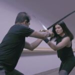 Sushmita Sen Instagram - You are amazing Sir #Sunil @cvn_kalari 🤗❤️👊 Huge love & respect for you and the Art of #kalaripayattu 🙏 Here’s to us & the preparation for #aarya3 🎶💃🏻😍😁 shot by @prasad_bandkar 👏 #duggadugga #sharing #cherishedmoments #bts #aaryapromo 💋 I love you guys!!!!🥰