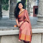 Swagatha S Krishnan Instagram – Ayudha poojai sirappu .. Pudavai vibes 😎 📸 @pyaanka