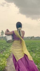 Swagatha S Krishnan Instagram - The video that got me the film born yesterday’s lakshmi 🌸 resharing for more love as the film is getting ready :) shot by my stars @hakunamatata_sai & @anjusartistry 🫰🏻