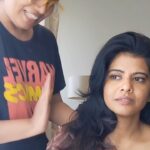 Swagatha S Krishnan Instagram – Makeup chair kaduppugal 🐷 @anjusartistry