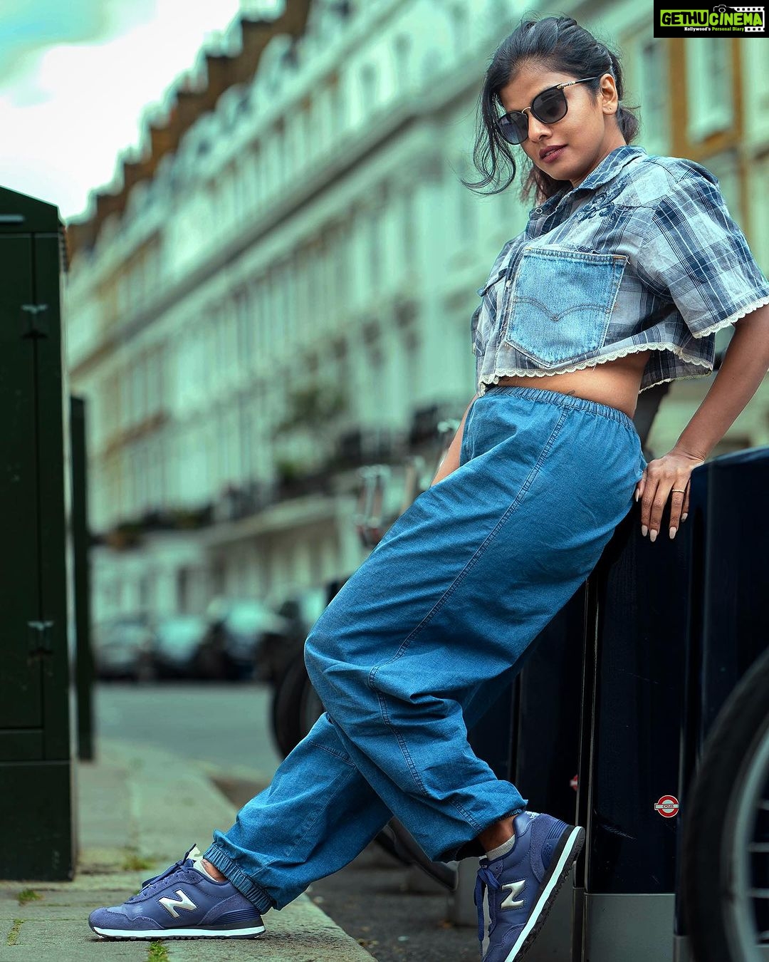 Swagatha S Krishnan Instagram - Try’na be sporty in denim. Are we back in the 80s? ;) photography @vijayvendhan 😎 #london