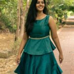 Swathishta Krishnan Instagram - For @demozastores’s Festive collections 💚 . . . @mikkie_photographhy