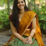 Swathishta Krishnan Instagram - Living That CuTe FaCe,CHubbY WaISt kinda Life 😁 . . . Wearing @ekantastudio Captured by @sat_narain @im__khalid_ @srivathsan_vijayaraghavan