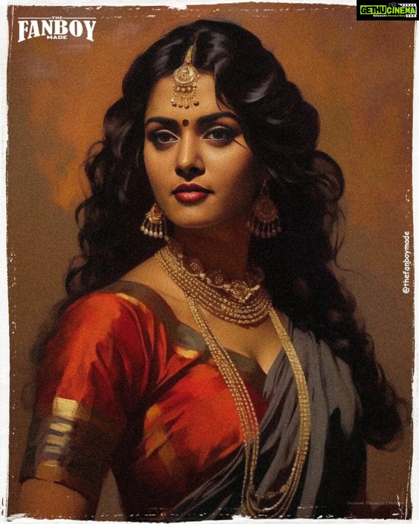 Swathishta Krishnan Instagram - Embracing the Past 📷 The perfect Blend of Retro and #AI Photography featuring our dazzling @swathishta_krishnan 💃 made with AI + #photoshop by @thefanboymade #thefanboymade #retroaesthetic #RetroVibes #artistlife #beauty #indiangirl #paintings #midjourney #aiart