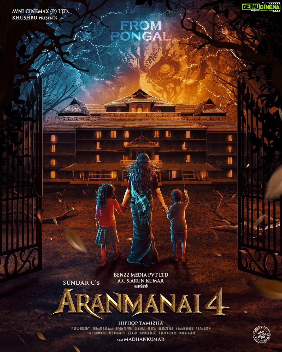 Tamannaah Instagram - Here is the smashing first look of the much awaited #Aranmanai4 👻🔥Hold on to your seats, we’ll see you in Pongal 2024! #SundarC @khushsundar @raashiikhanna @benzzmedia @iyogibabu #VTVGanesh @hiphoptamizha @garuda_ram_official @fennyoliver @dineshashok_13 @galaxycinemass #Kovaisarala #Singampuli #DelhiGanesh #JP #Vichu #Sheshu #SanthoshPrathap #Dheerajvishnurathnam #SnamoNarayanan #MottaiRajaendran @teamaimpro