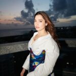 Tamannaah Instagram - Decided to match the sky! 🤍💙🩷 #AakhriSach
