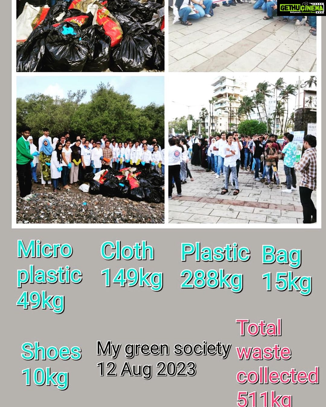 Tanishaa Mukerji Instagram - The only way I know how to celebrate the Independence Day of our great nation! Jai Hind! 🇮🇳💚 cleanup drive 12th august 2023 @nss_rizvicollege @bagarka_collage @v.tibrewala @itarunrathi @mangrove_foundation @oceanbeverages
