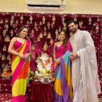Tanya Sharma Instagram - Happy gannu day 💕 had the best time visiting my dear friends and their pretty ganpatis ! Bappa Humesha humare sath rahen 🙏🏻#ganeshchaturthi #grateful